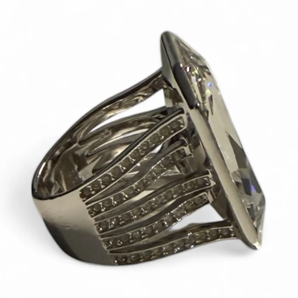 Authentic Swarovski Crystal Silver Ring